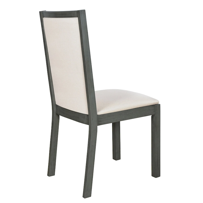 Farmhouse Style 6-Piece Dining Table Set with 4 Upholstered Dining Chairs and Bench