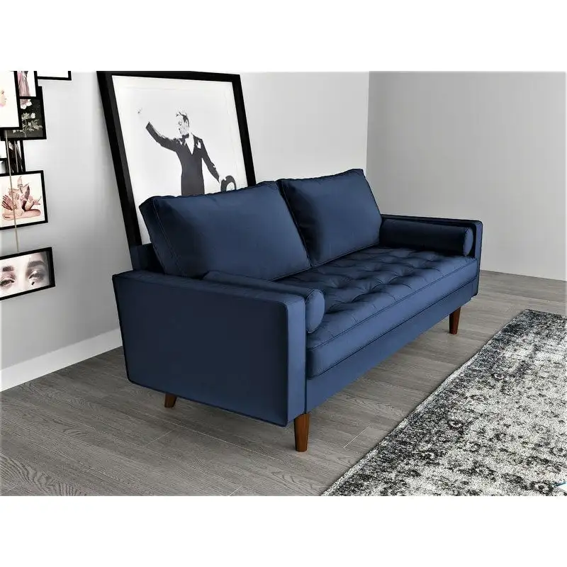 Velvet Mid-Century 3-Seater Sofa – 8 Colors