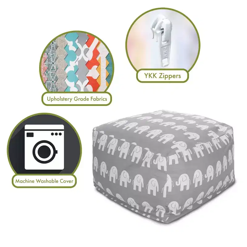 Majestic Home Goods,Ottoman Pouf Ellie
