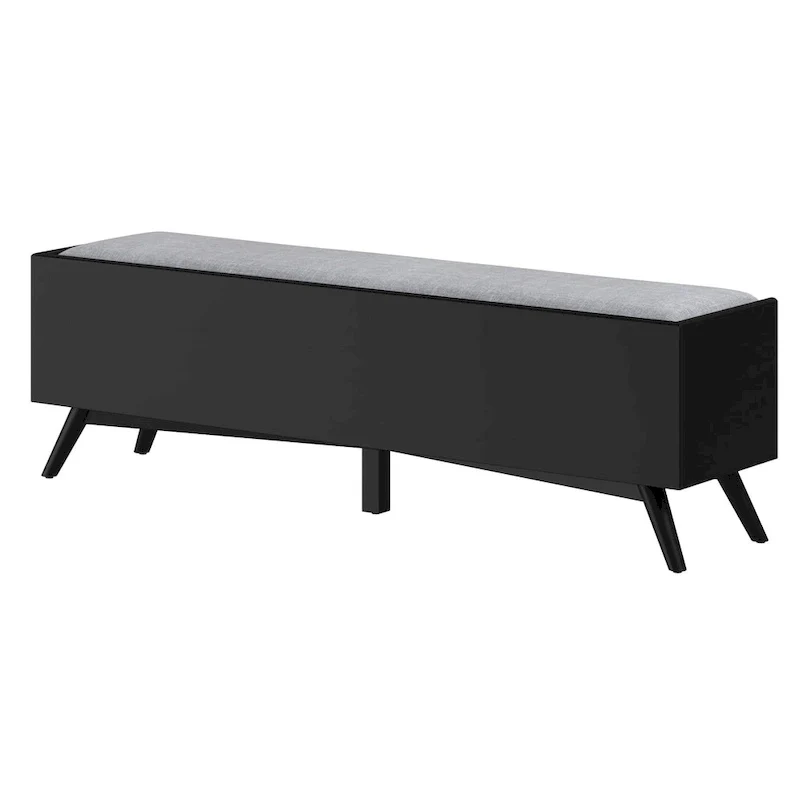 Alpine Furniture Flynn Wood Bench in Black
