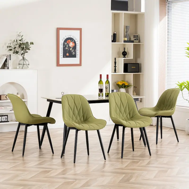 Upholstered Dining Chairs Set of 2 Modern Kitchen Chairs