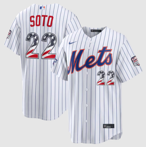 2026 All-Star Edition Stars & Stripes New York Mets Juan Soto White Stadium Jersey