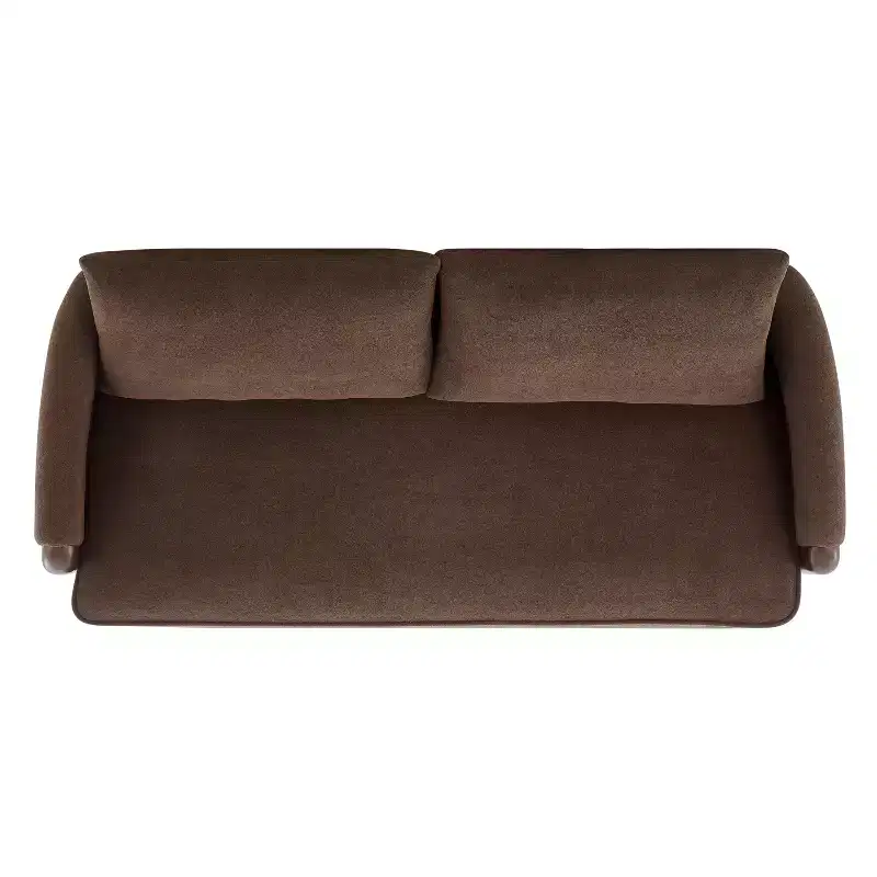 Christopher Knight Home Elara 75-Inch Curved Upholstered Sofa with Solid Wood Frame