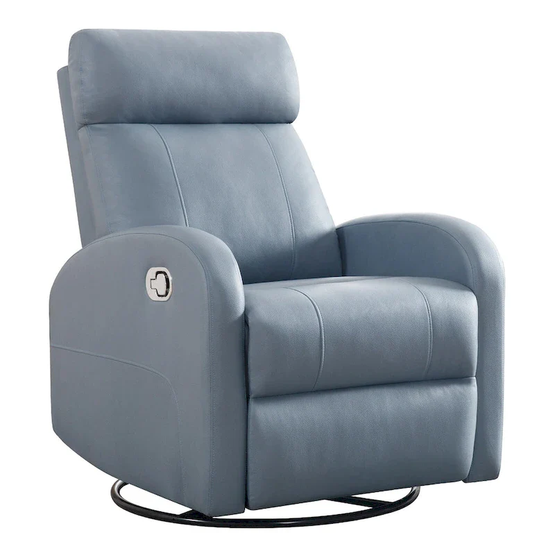 Faux Leather Swivel Rocking Recliner - Single Seater