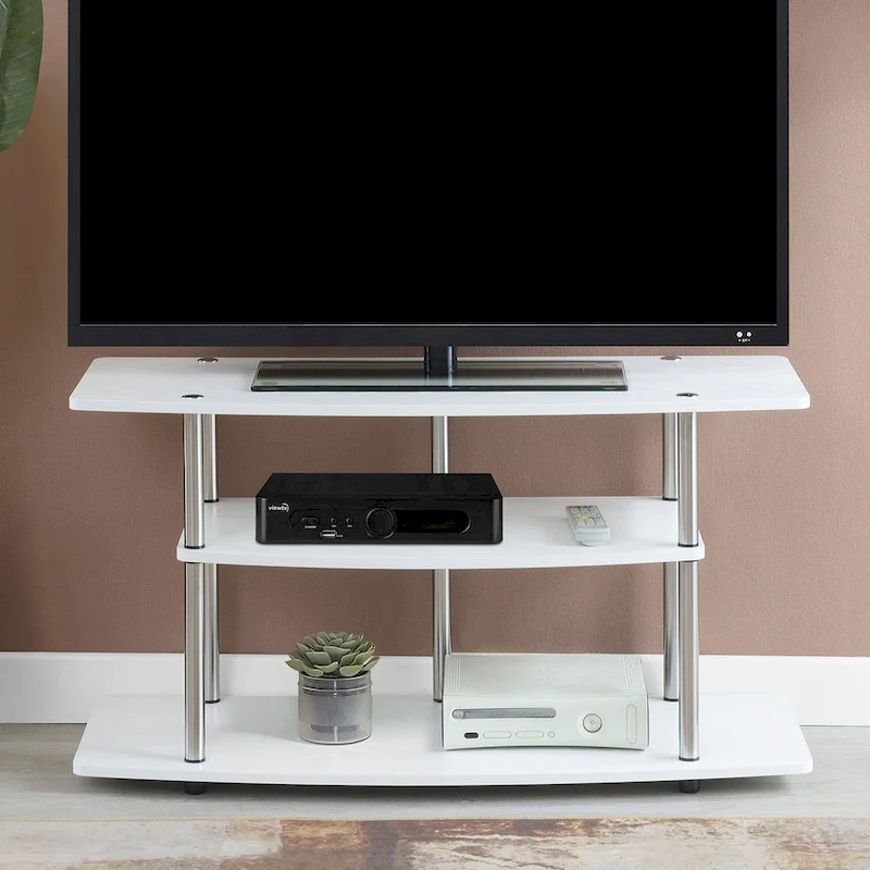Convenience Concepts Designs2Go No Tools 3 Tier Wide TV Stand