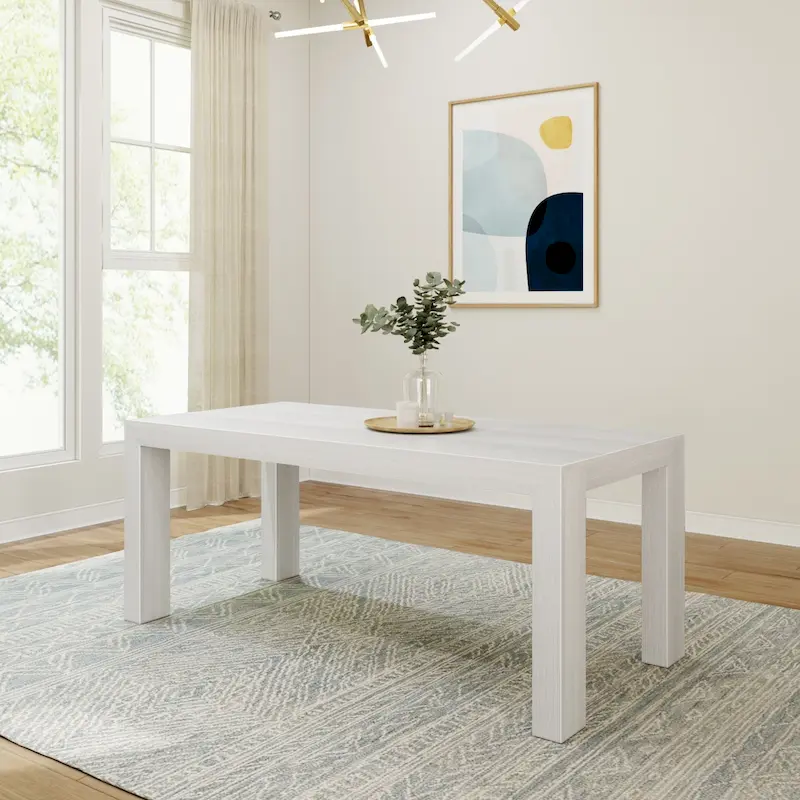 5-Color Wirebrush Rectangular Solid Pine Dining Table 72