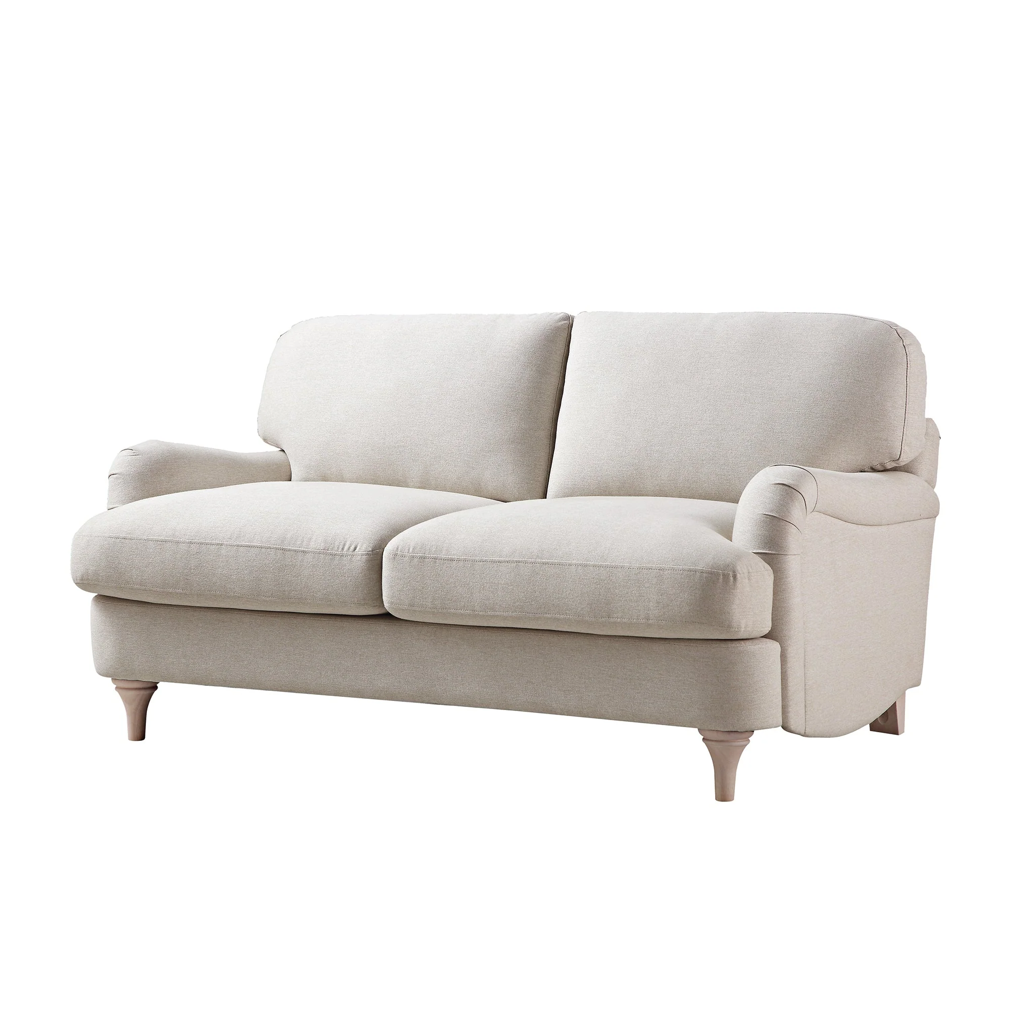 Oatmeal Fabric Sofa, 2-Seater