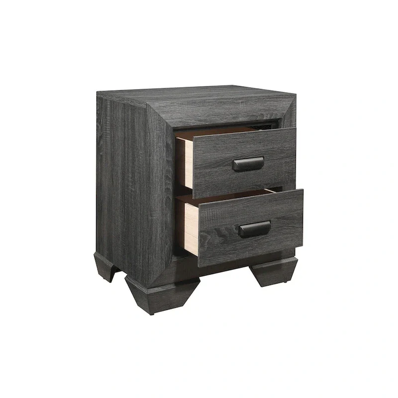 Valli 3 Piece Gray Modern Panel Bedroom Set