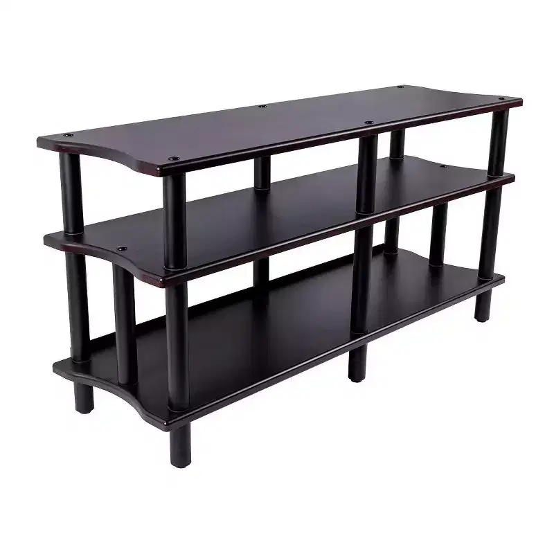 Monolith Double-Wide XL 3-Tier AV Stand 300 lbs Weight Capacity Per Shelf Organize Display AV Components Home Theater or Entertainment System,