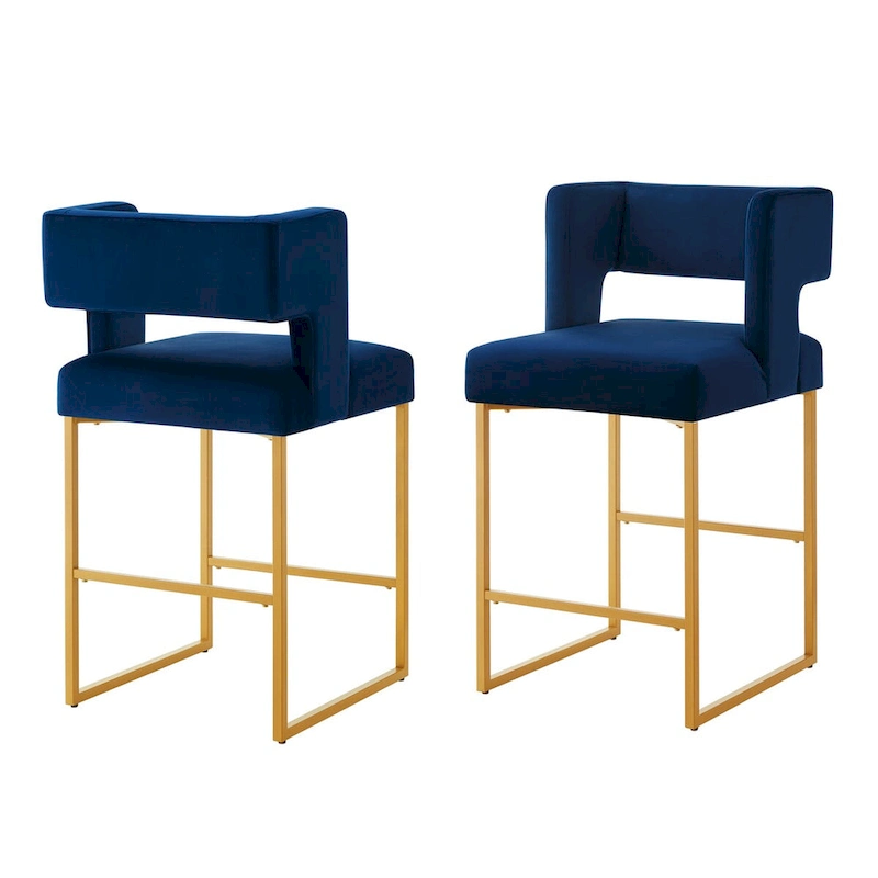 Modern Fashion Counter Height Bar Stools Set of 2