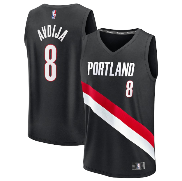 Portland Trail Blazers Deni Avdija Fanatics Black Fast Break Replica Jersey - Icon Edition
