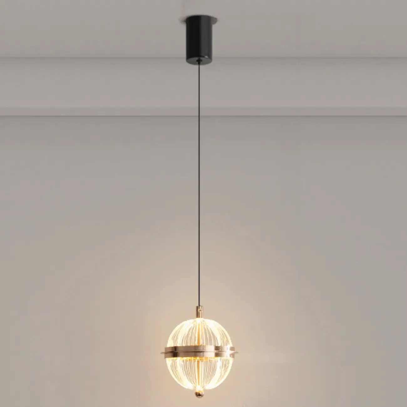 Mini Adjustable Clear Acrylic LED Dining Pendant Light