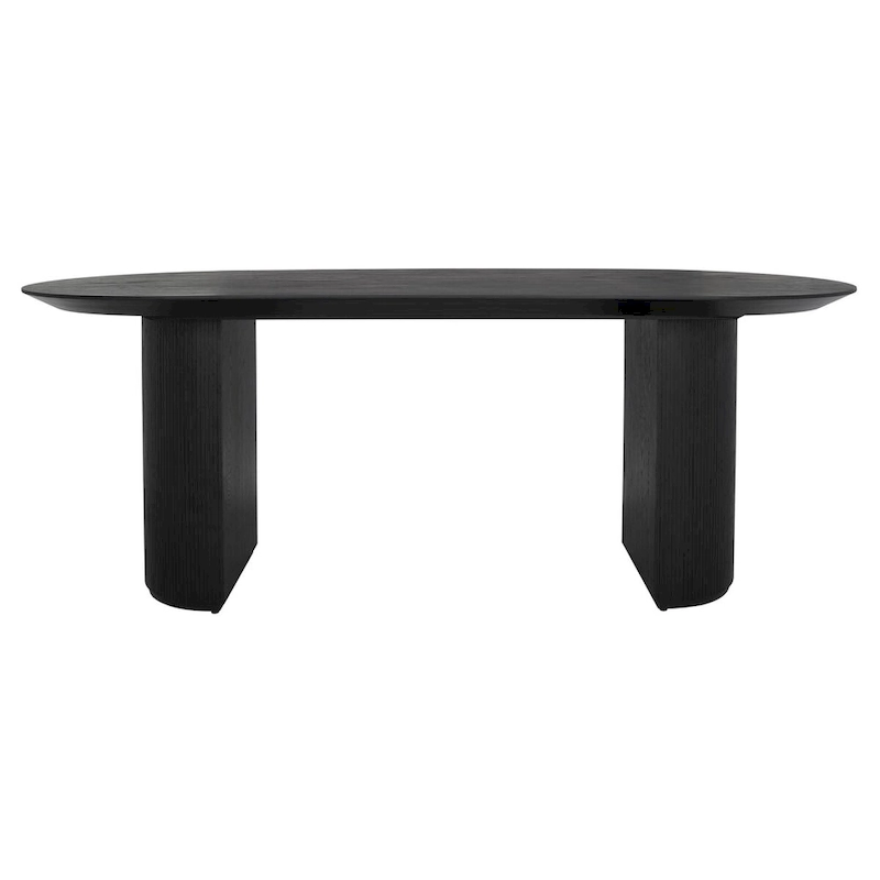 SAFAVIEH Couture Svenja Wood Dining Table - 79 In W x 35 In D x 29.5 In H - 79Wx35Dx30H