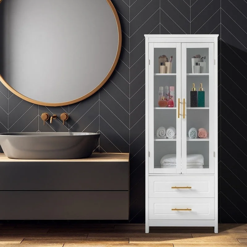White MDF Bathroom Cabinet