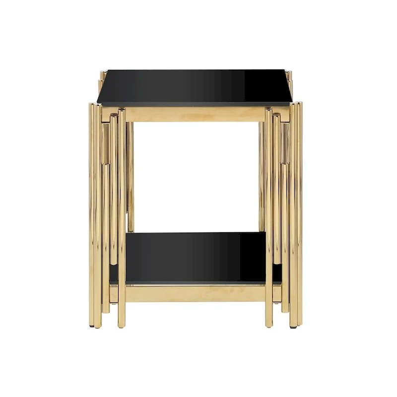 20 Stainless Steel Tempered Glass End Table