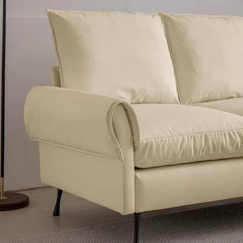 Modern L-Shaped Sofa Couch With Reversible Chaise Lounge