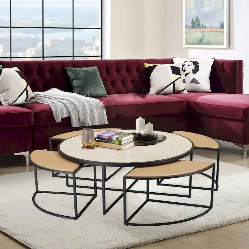 Burnham Home 5-Piece Olivia Coffee Table