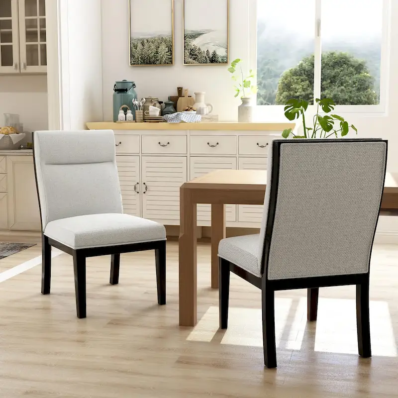 Furniture of America Zibo Contemporary Upholstered Side Chairs (Set of 2)