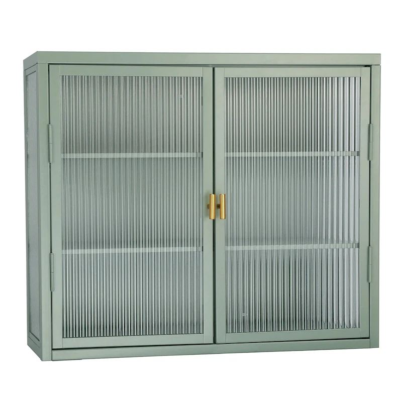 Retro Style Glass Door Wall Cabinet