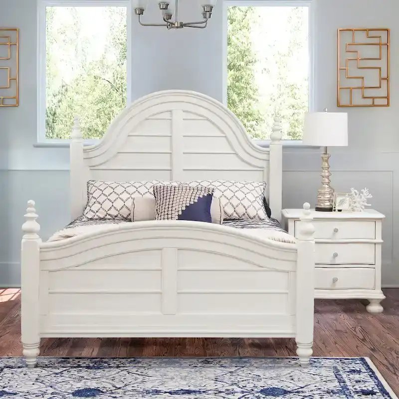 Dove White Panel Bed