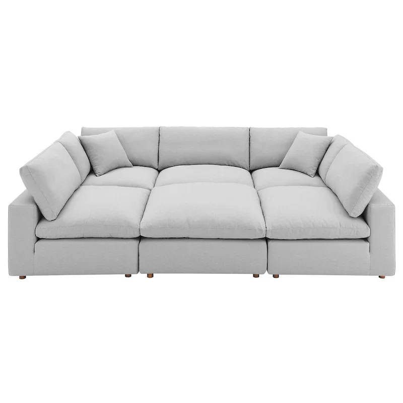 Commix Down Filled Overstuffed 6-Piece Sectional Sofa