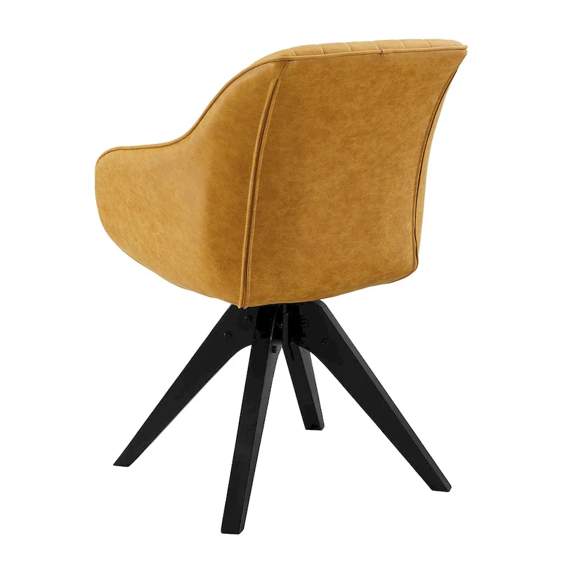 Art Leon Modern Wood Swivel Chair with Oak Legs