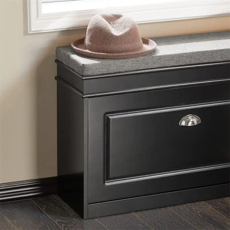 Shoe Cabinet with Flip-Drawer - 9.45D x 29.53W x 20.08H