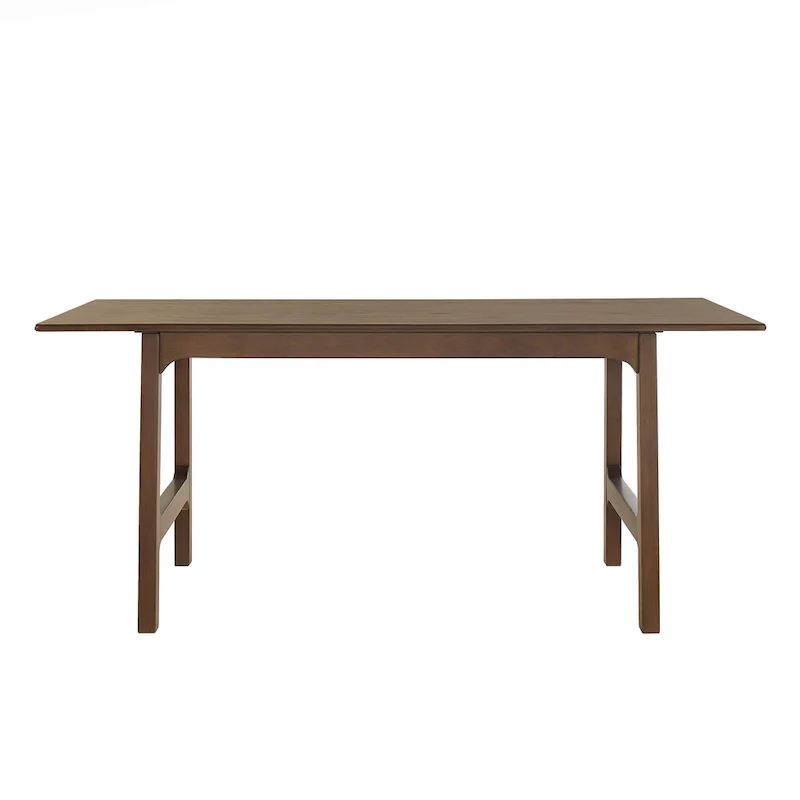Rubberwood Dining Table, 71.64 Inch, Walnut Finish