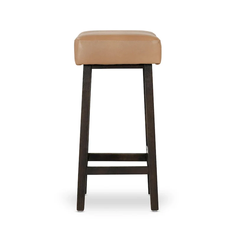 Butterscotch and Dark Brown Backless Counter Stool