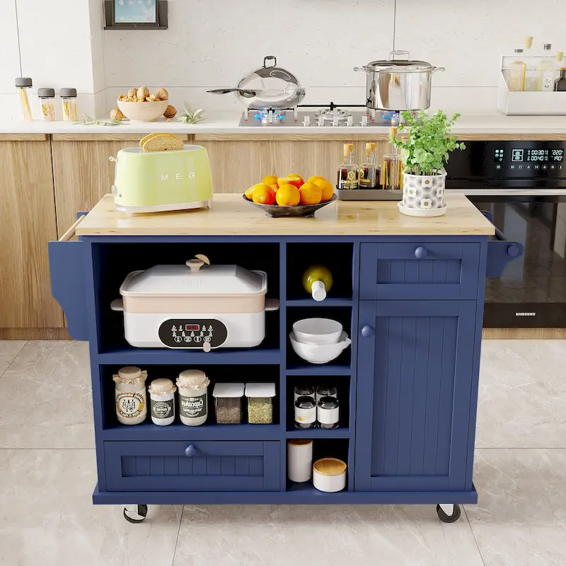 Kitchen Island Cart with Storage