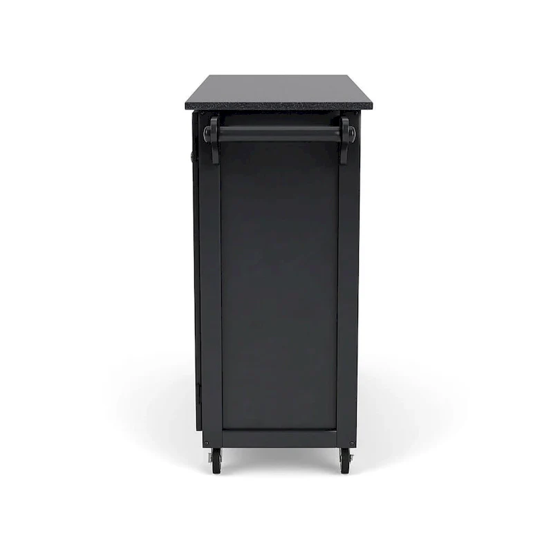 Homestyles Create-A-Cart Black Wood Kitchen Cart - 48 x 18 x 36