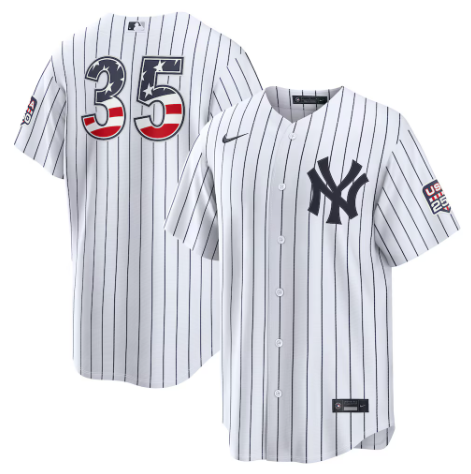 New York Yankees Cody Bellinger White USA 250 Fourth of July Home Stadium Jersey