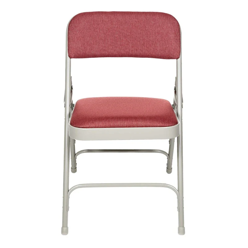 Hampden Furnishings Bernadine Collection Fabric Triple Brace Folding Chair, Pack of 4