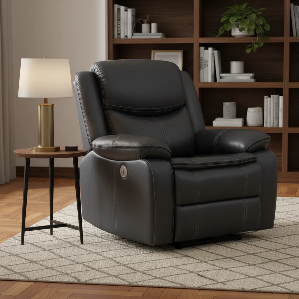 Dark Grey Power Recliner Chair