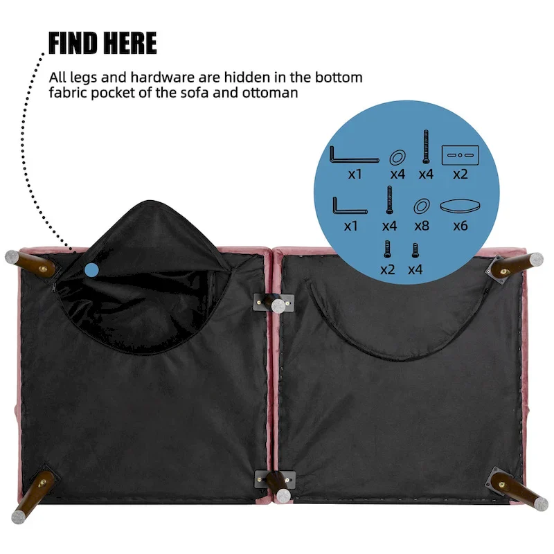 Futzca 60  Small Loveseat, 3 in 1 Cute Convertible Sofa Bed