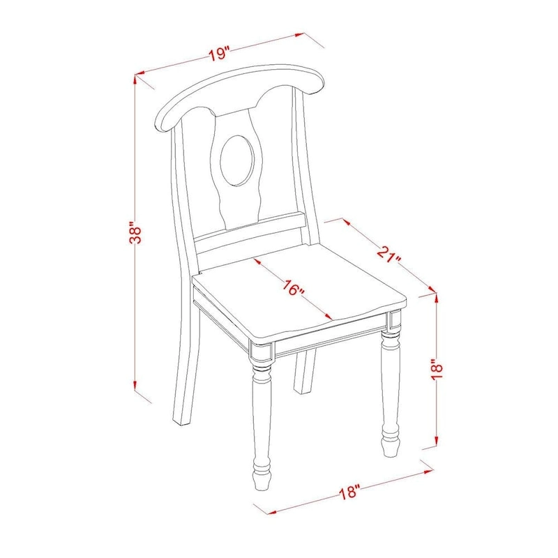 East West Furniture Dining Table Set- a Round Kitchen Table and Faux Leather Dinette Chairs, Black & Cherry (Pieces Option)