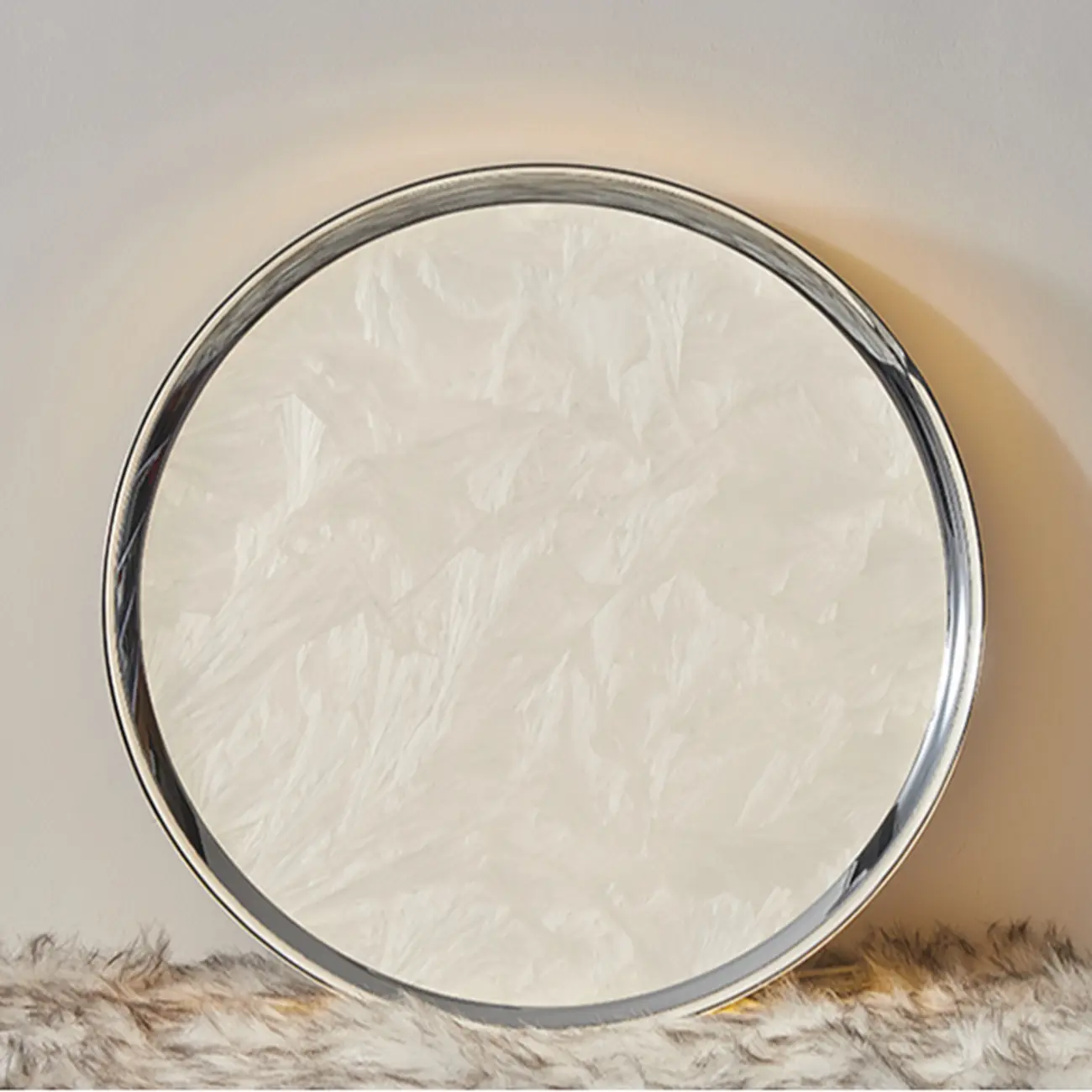 Modern Circular Flush Mount Ceiling Light with Acrylic Shade