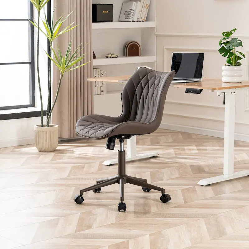 Swivel Armless Desk Chair Office Chairs Makeup Vanity Chair