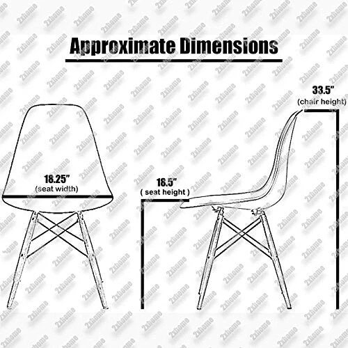 Designer Plastic Eiffel Chair Natural Wood Legs Retro Dining Armless With Back Desk Accent Living Room Side Dowel DSW
