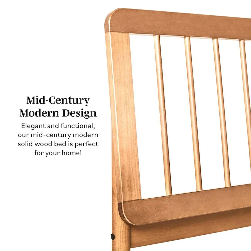 Boho Solid Wood Queen Spindle Bed