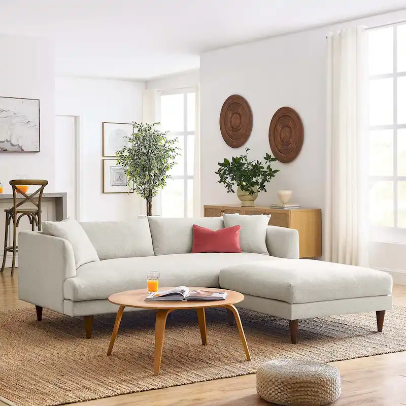 Down Filled Overstuffed Sofa and Ottoman Set