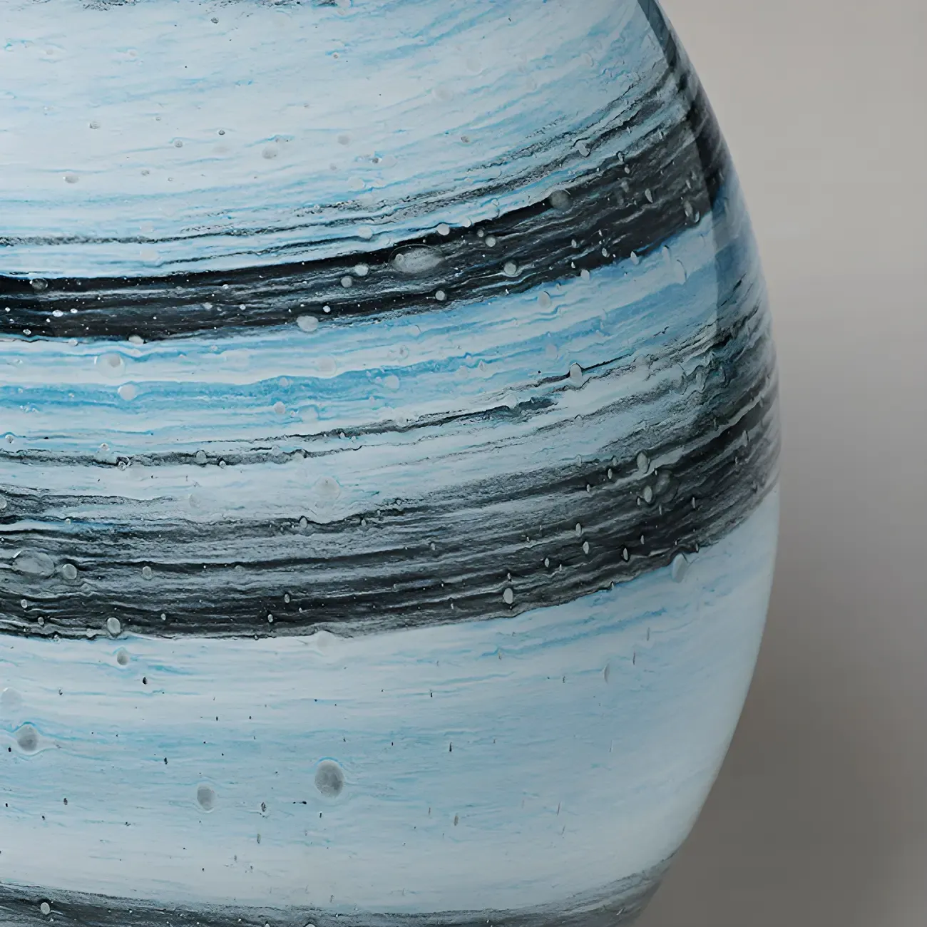 Yellow and Blue Glass Planet-Theme Globe Shade Post Cap Light