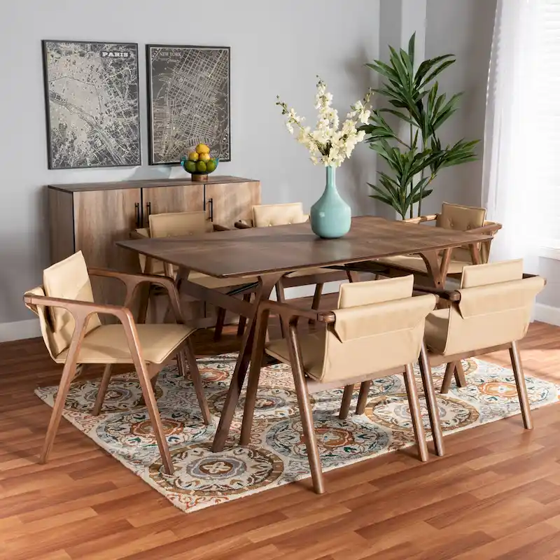 Mid-Century Modern 7-Piece Dining Set