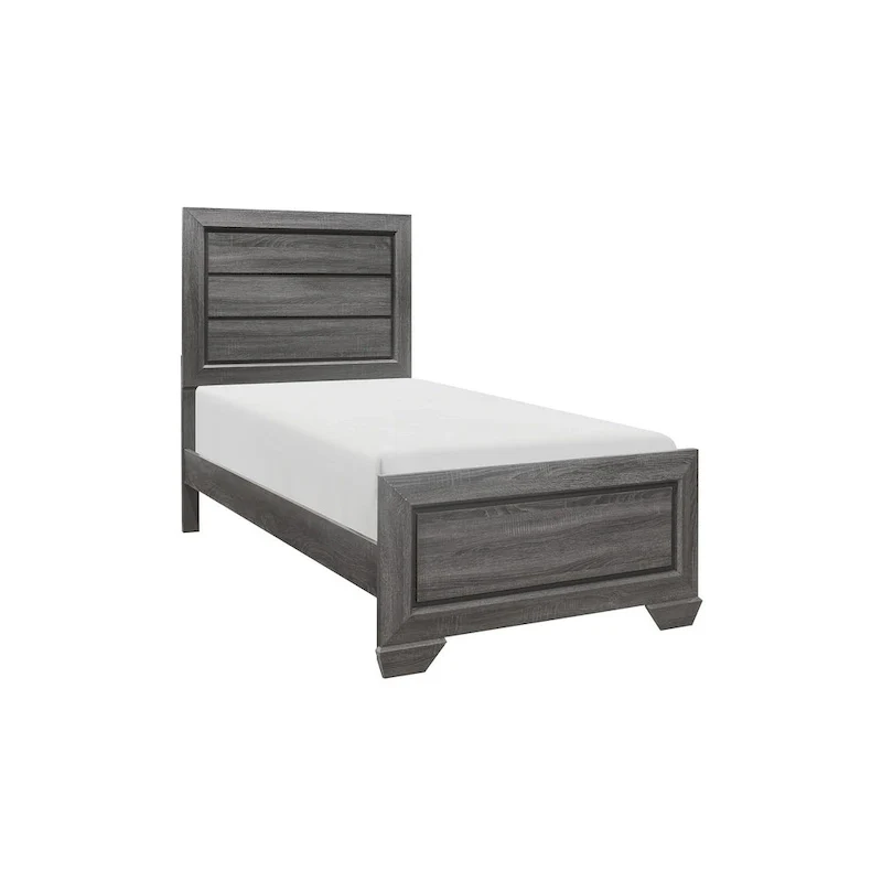 Valli 3 Piece Gray Modern Panel Bedroom Set