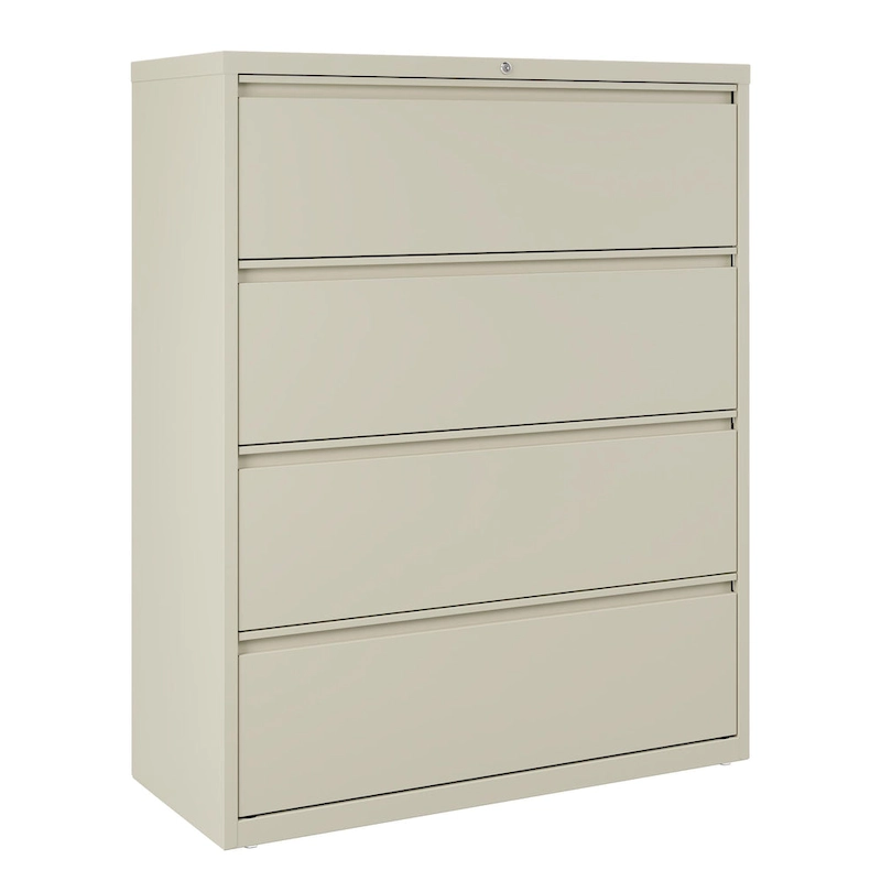 8000 Series 42 Wide 4-Drawer Lateral File Cabinet, Light Gray