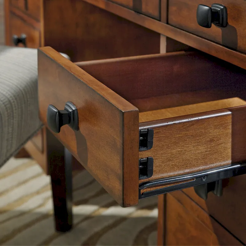 Aged Maple 54-Inch Executive Pedestal Desk