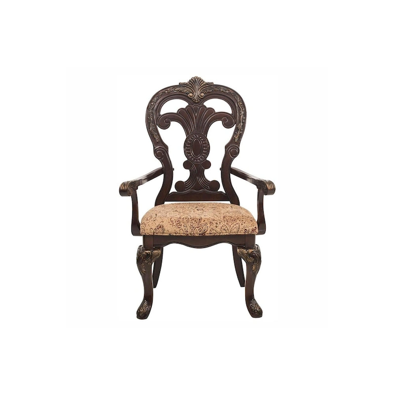 Shelby Cherry Traditional Fabric Oval Double Pedestal Dining Room Set