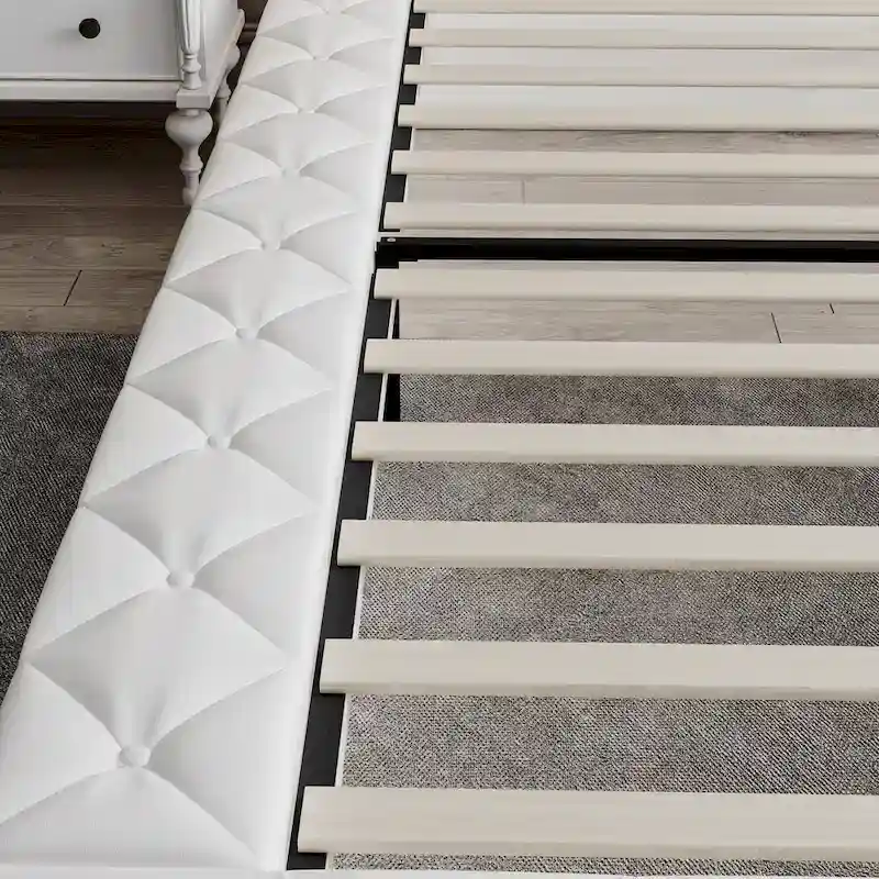 LED Queen/King Bed Frame with Tufted Headboard Bedroom Furniture