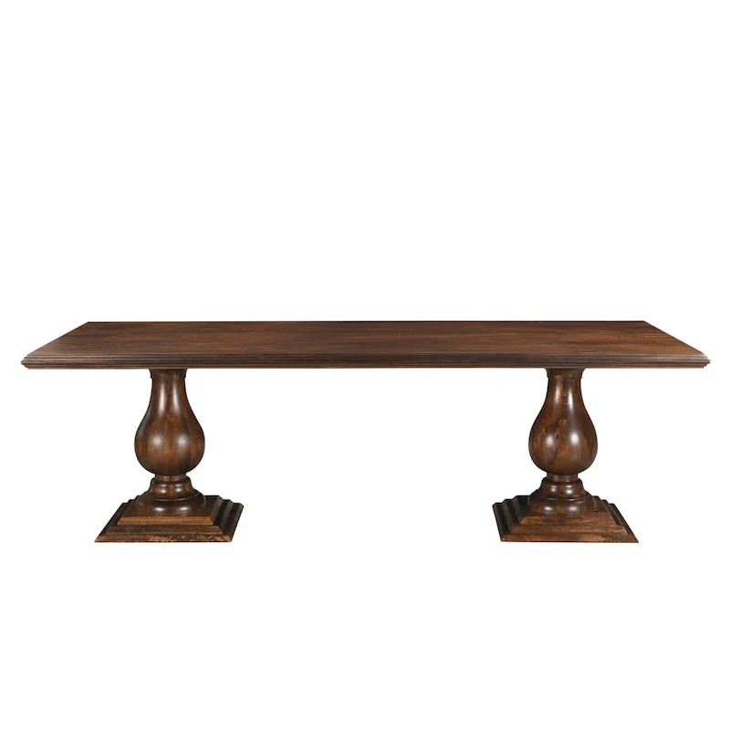 Willow Solid Wood Double Pedestal Dining Table