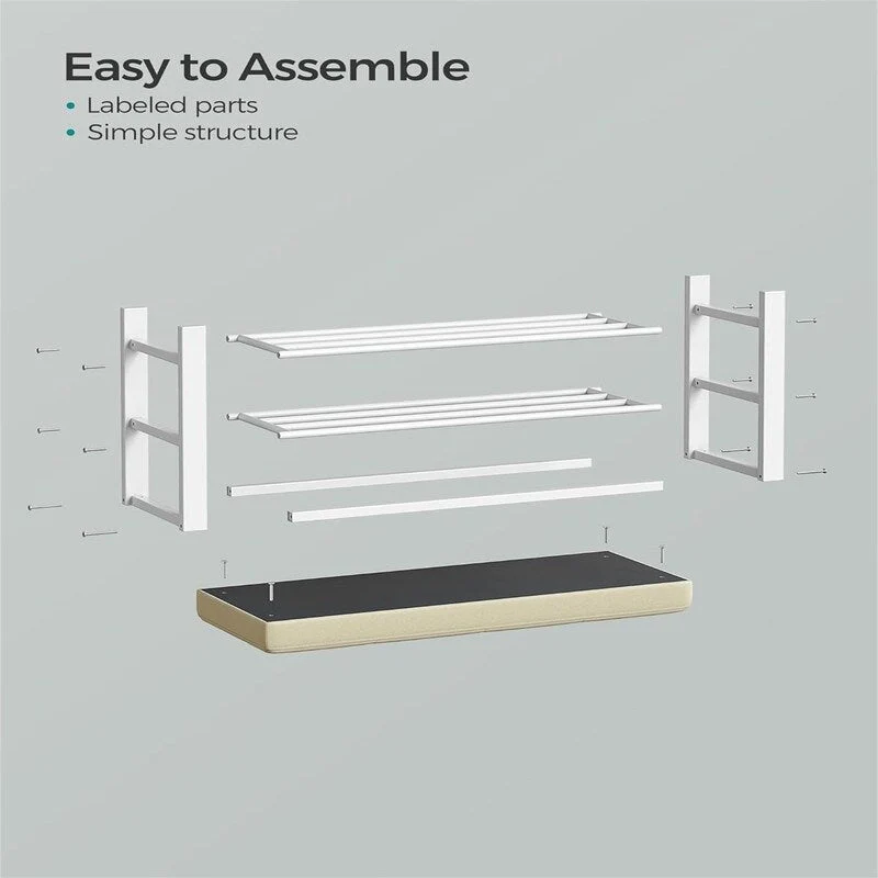 Entryway Bench with Cushion - 12.2 D x 31.9 W x 19.3 H